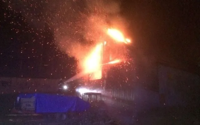 Gebäudebrand in Berg ob Afritz