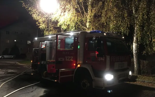 Nachtübung: Gebäudebrand